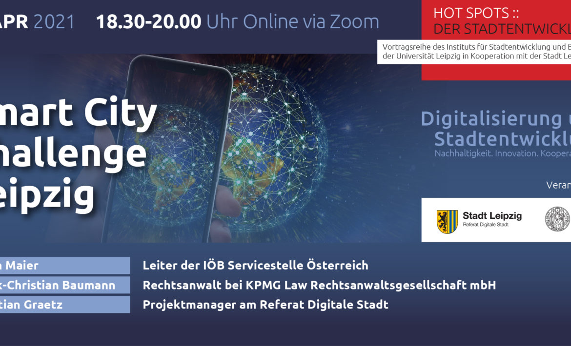 Flyer HOTSPOTS:: Der Stadtentwicklung Veranstaltungsreihe Sommersemester 2021, alle Infos im Artikel