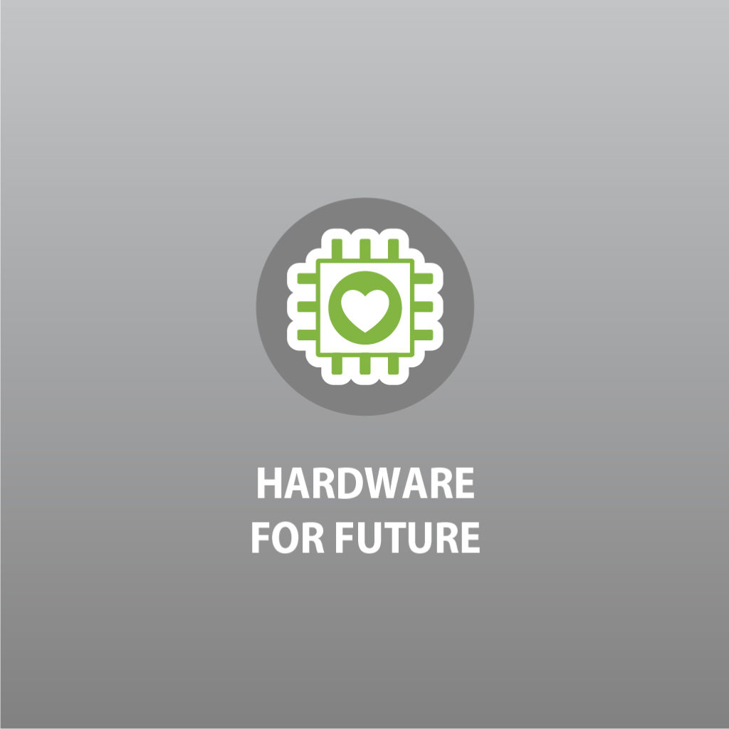 Grün/weißes Logo von Hardware für Future